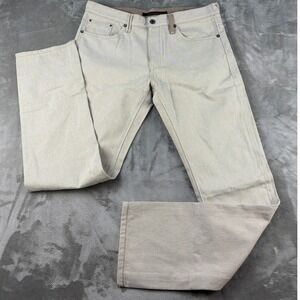 Sean John Pants Mens 36 Straight Leg Tan Contrast Trim NEW